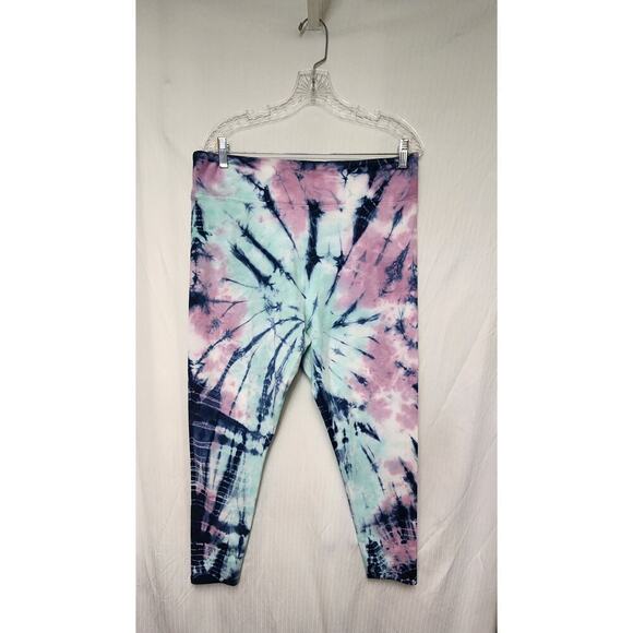 SO Tie-Dye Blue/Pink Wide Leg Lounge Leggings Size XL - Picture 2 of 5